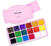 Art + Soul 18 colori acquerellabili con custodia portatile rosa