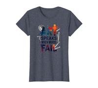 Art Speaks When Words Fail - Citazione di Arti ispiratrici Maglietta, Donna, Pervinca, XS