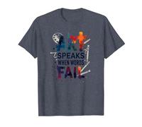 Art Speaks When Words Fail - Citazione di Arti ispiratrici Maglietta, Uomo, Pervinca, XXL