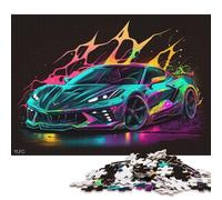 Art Sports Car Puzzle Brain Teaser 100% Recycled Cardboard Jigsaw Puzzle for Kids And Adults Age 12 Years Up Father's Day Gifts 70x50cm/1000pcs