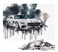 Art Sports Car Puzzle Customizable Pictures 100% Recycled Cardboard Jigsaw Puzzle for Kids And Adults Age 12 Years Up Unique Gift 38x26cm/1000pcs