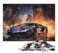 Art Sports Car Puzzle Rectangular Paper Board 100% Recycled Cardboard Jigsaw Puzzle for Adult Children's Day Gifts 70x50cm/1000pcs