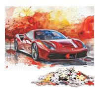 Art Sports Car Puzzle Rectangular Paper Board 100% Recycled Cardboard Jigsaw Puzzle for Adult Children's Day Gifts 38x26cm/1000pcs
