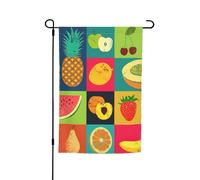 Art Style Frutta Stampa Festività Giardino Bandiere 12 X 18 "Tutte le Stagioni Bandiera Outdoor Yard Decor Per Patios