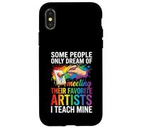Art Teacher Appreciation I Teach Mine Colorful Paint Custodia per iPhone X/XS
