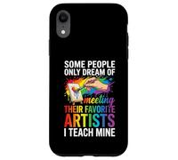 Art Teacher Appreciation I Teach Mine Colorful Paint Custodia per iPhone XR
