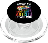 Art Teacher Appreciation I Teach Mine Colorful Paint PopSockets PopGrip per MagSafe