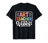 Art Teacher Vibes Groovy Back to School Style Maglietta
