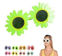 Art the Clown Sunflower Glasses, Terrifier Cosplay Decorative Yellow Eyewear for Adult Halloween Costume (Green)