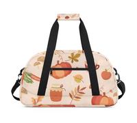 Art The Fall - Borsone sportivo da palestra, per weekend e pigiama party, piccola borsa da viaggio per allenamento notturno, ginnastica, danza, danza, Motivo autunnale, 18.9 x 8.7 x 10.6 in, Borsoni