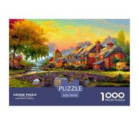 Art Town Puzzle 1000 Pièces Pour Adultes Et Enfants À Partir De 12 Ans Jeu De Patience Et De Réflexion De Qualité Supérieure Décoration De La Maison 70x50cm/1000pcs