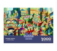 Art Town Puzzle 1000 Pièces Pour Adultes Et Enfants Dès 14 Ans Jeux De Défi Jouets Éducatifs De Qualité Supérieure - Activité Familiale Parfaite 70x50cm/1000pcs