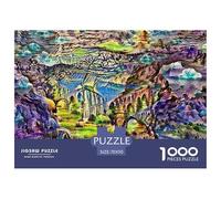 Art Town Puzzle De 1000 Pièces Pour Adultes Et Enfants À Partir De 12 Ans Jeux De Défi Jouets Éducatifs De Qualité Supérieure Décoration De La Maison 70x50cm/1000pcs