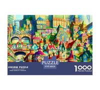 Art Town Puzzle De 1000 Pièces Pour Adultes Et Enfants Dès 14 Ans Jeu De Patience Et De Réflexion Divertissement Créatif Cadeau Classiques - Activité Familiale Parfaite 38x26cm/1000pcs
