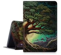 Art Tree Custodia per iPad 9a/8a/7a generazione 10,2" 2021/2020/2019, custodia pieghevole in pelle PU antiurto con funzione di accensione/spegnimento automatico per iPad da 10,2 pollici