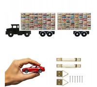 ART TWIST HOME 2x Vetrina Espositiva per Collezionismo con 160 Scomparti | Vetrinetta da Parete 78,5cm x 40cm x 4cm per Hot Wheels o Matchbox | Bacheca da Parete Portaoggetti (LKW 001CL)