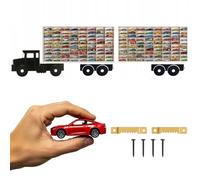 ART TWIST HOME 2x Vetrina Espositiva per Collezionismo con 160 Scomparti | Vetrinetta da Parete 78,5cm x 40cm x 4cm per Hot Wheels o Matchbox | Bacheca da Parete Portaoggetti (LKW 001CL)