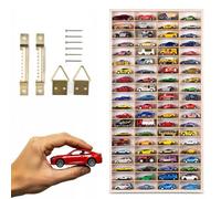 ART TWIST HOME Vetrina Espositiva per Collezionismo con 80 Scomparti | Vetrinetta da Parete 40cm x 78cm x 4cm per Hot Wheels o Matchbox | Bacheca da Parete Portaoggetti (Mensola senza Motivo)