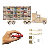 ART TWIST HOME Vetrina Espositiva per Collezionismo con 80 Scomparti | Vetrinetta da Parete 78,5cm x 40cm x 4cm per Hot Wheels o Matchbox | Bacheca da Parete Portaoggetti (Camion America)