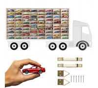 ART TWIST HOME Vetrina Espositiva per Collezionismo con 80 Scomparti | Vetrinetta da Parete 78,5cm x 40cm x 4cm per Hot Wheels o Matchbox | Bacheca da Parete Portaoggetti (LKW 003BP)