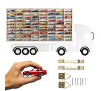 ART TWIST HOME Vetrina Espositiva per Collezionismo con 80 Scomparti | Vetrinetta da Parete 78,5cm x 40cm x 4cm per Hot Wheels o Matchbox | Bacheca da Parete Portaoggetti (LKW 012BP)