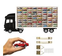 ART TWIST HOME Vetrina Espositiva per Collezionismo con 80 Scomparti | Vetrinetta da Parete 78,5cm x 40cm x 4cm per Hot Wheels o Matchbox | Bacheca da Parete Portaoggetti (LKW 002CL)