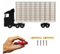 ART TWIST HOME Vetrina Espositiva per Collezionismo con 80 Scomparti | Vetrinetta da Parete 78,5cm x 40cm x 4cm per Hot Wheels o Matchbox | Bacheca da Parete Portaoggetti (LKW 018CL)