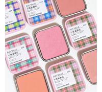 Art Value - Checkered Little Iron Box Blush - 4 Colors 2# Peach Light Pink - 4g