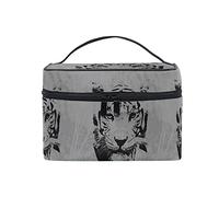 Art Watercolor Animal Ti-ger - Trousse per trucchi da donna, trousse da toilette a forma di treno, Come nella foto, Taglia unica, Zaini