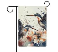 Art with Lily Fiori Uccelli Acquerello Bandiere da giardino 30,5 x 45,7 cm Double Sided Bandiera Estiva Cortile Bandiera Floreale Benvenuto Giardino Bandiere Stagionali Cortile Decorazioni per
