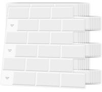 Art3d 10 adesivi per piastrelle, colore bianco, adesivi per piastrelle, decorazione per piastrelle, autoadesivi, per cucina, bagno
