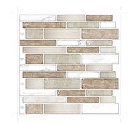 Art3d 10 fogli di piastrelle adesive per paraschizzi da cucina, 30,5 x 30,5 cm, autoadesive, per bagno e bagno, piastrelle 3D, design con marmo