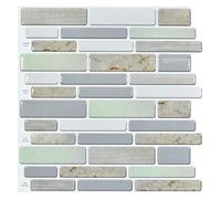 Art3d 10 fogli Peel and Stick Backsplash per cucina in giada, piastrelle adesive per bagno, 30 x 30 cm