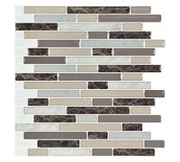Art3d 10 pezzi bastone su piastrelle backsplash per la cucina, 30 x 30 cm vinile piastrelle decorative