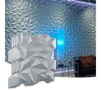 Art3d 50 x 50 cm (confezione da 12) pannello da parete 3D diamante, grigio