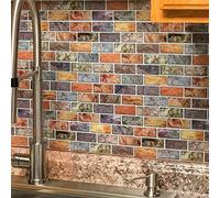 Art3d Adesivo per backsplash cucina/bagno 10 pezzi Peel & Stick, 30 × 30 cm Design colorato in piastrelle di marmo