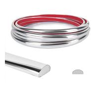 Art3d Bordo autoadesivo per piastrelle paraspruzzi, adesivo per decorazione angolare, in acciaio inox, 3,4 m