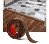 Art3d Fascia autoadesiva in vinile per pavimenti/piastrelle, 304x4 cm - Legno di ciliegio