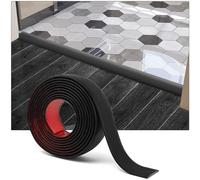 Art3d Fascia autoadesiva in vinile per pavimenti/piastrelle, 304x4 cm - Nero