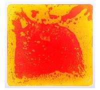 Art3d Liquid Fusion Floor - Tappetino per bambini, 30 x 30 cm, giallo-rosso, confezione da 1