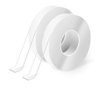 Art3d - Nastro biadesivo con nanotecnologia (2 rotoli da 300 cm), nastro multiuso in schiuma trasparente per moquette, per incollare oggetti/cornici/montare creazioni alla parete