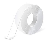 Art3d - Nastro biadesivo resistente in schiuma (300 cm), multiuso, rimovibile, riutilizzabile, trasparente, per incollare oggetti, uso domestico