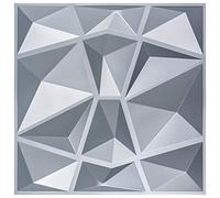 Art3d Pannelli a Muro 3D Diamante Argento