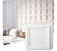 Art3d Pannelli a Muro 3D Rivestimento Decorativo Bianco Opaco