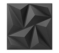 Art3d Pannelli a Muro 3D Rivestimento Decorativo Nero Opaco