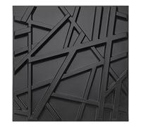 Art3d Pannelli decorativi in PVC nero 3D da parete per interni, decorazione da parete nera, confezione da 12 piastrelle 32 mq