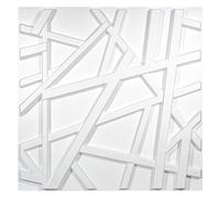 Art3d Pannello a parete 3D in PVC bianco opaco Copertura geometrica a linee incrociate 3㎡, per interni residenziali e commerciali