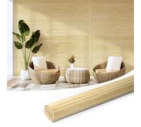 Art3d Pannello da parete in bambù naturale per decorazione da parete interna, rinnovabile, per pareti, soffitti, mobili, armadi, ufficio, 122 x 244 cm, grezzo