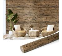 Art3d Pannello da parete in bambù naturale per decorazione da parete interna, rinnovabile, per pareti, soffitti, mobili, armadi, ufficio, 122 x 244 cm, bruciato scuro