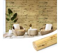 Art3d Pannello da parete in bambù naturale per decorazione di pareti interne, rinnovabile, per pareti, soffitti, mobili, armadi, ufficio, 30 x 244 cm, bruciato chiaro
